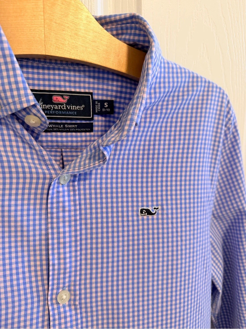 Vineyard Vines Blue and Pink Gingham Button-Down Shirt